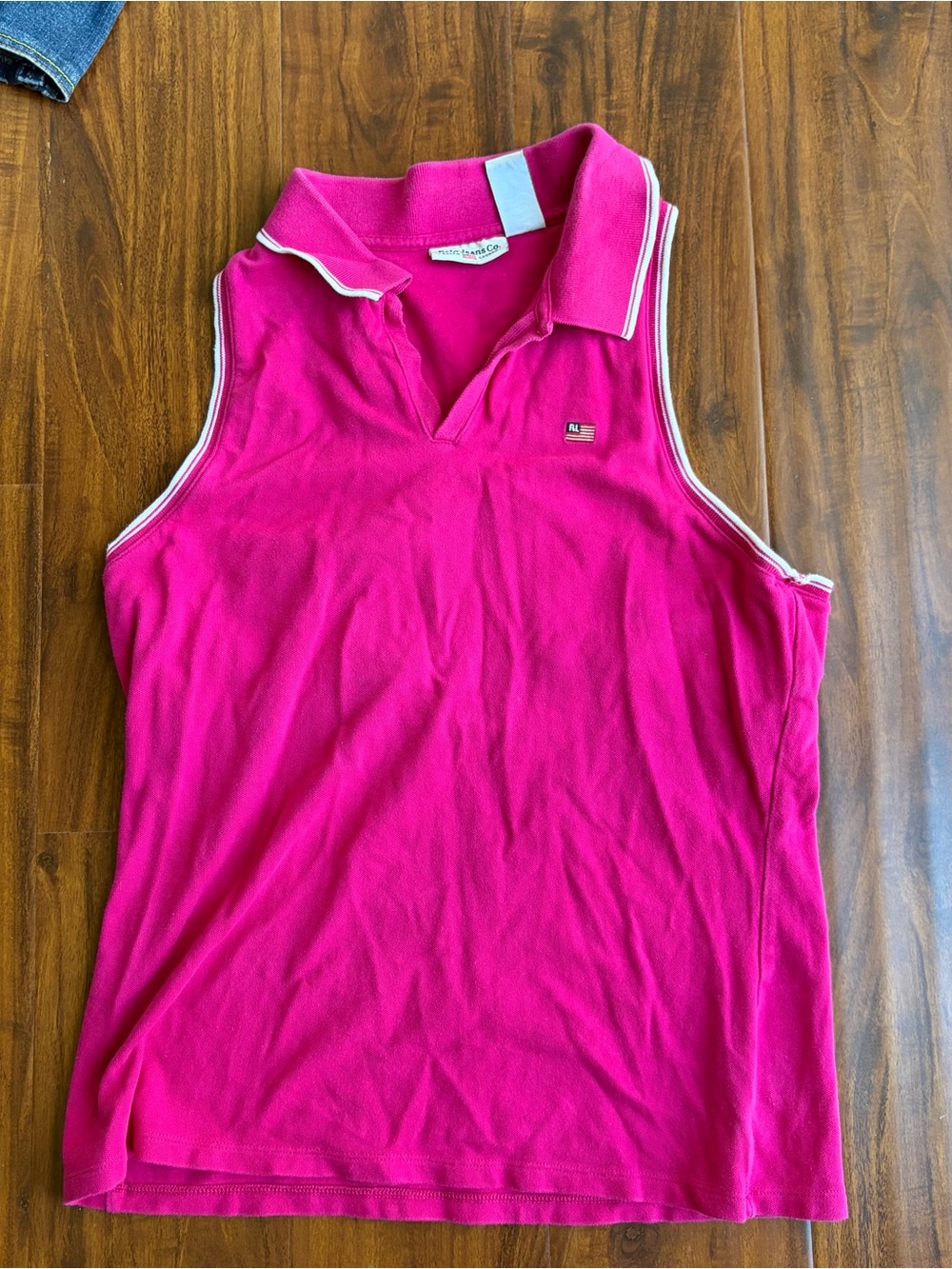 Sleeveless Pink Polo Tank Top - Ralph Lauren Styled